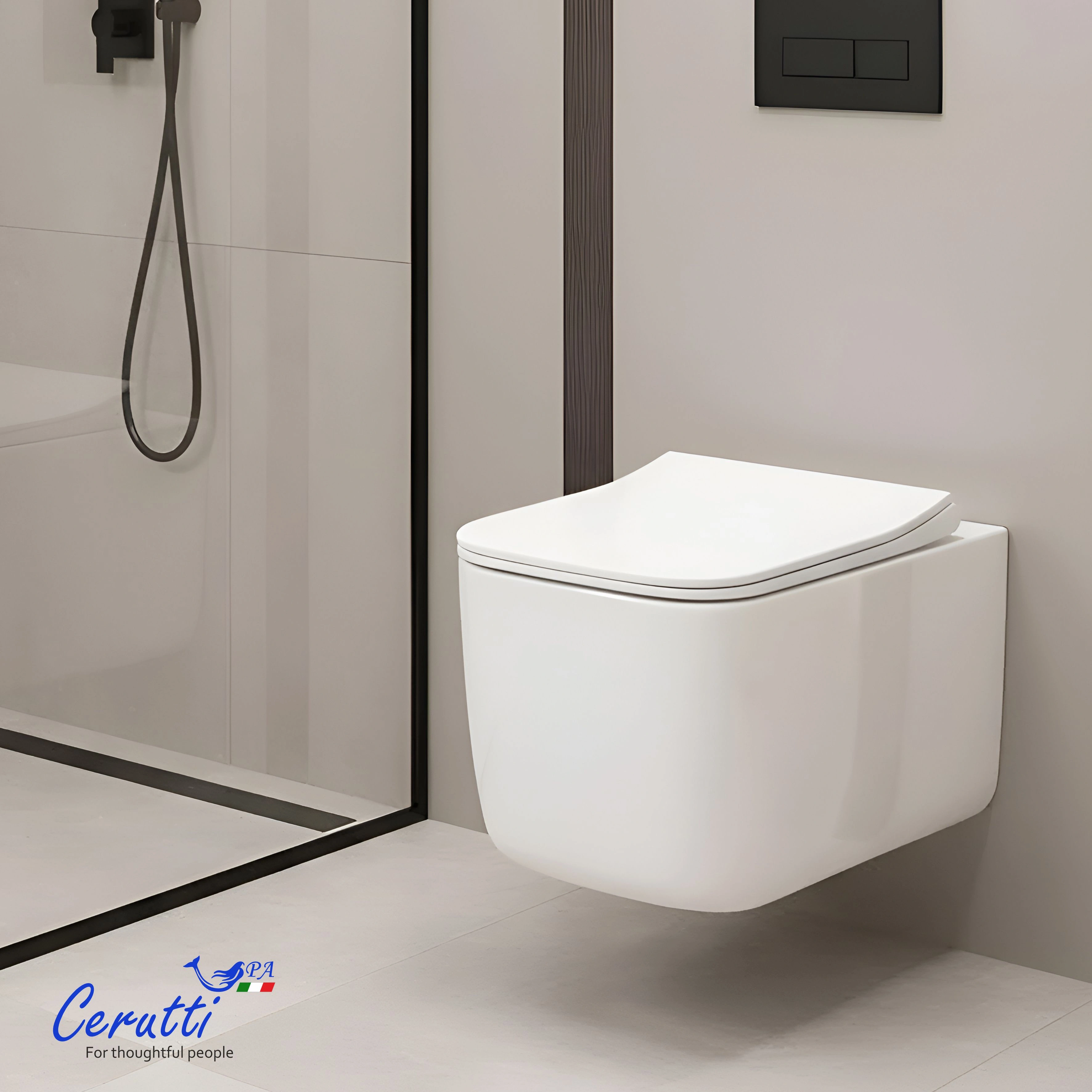 Унитаз подвесной Ceruttispa ТАЦИТО (TACITO) Aria Tornado CT12033 безободковый (525х360х320) от магазина Vanna-Vanna.ru!