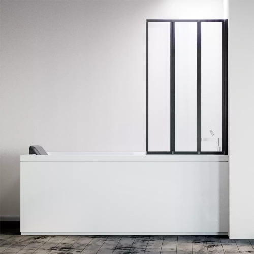 Стеклянная шторка Veconi PL73BR-90-01-19C4, черный, стекло прозрачное от магазина Vanna-Vanna.ru!