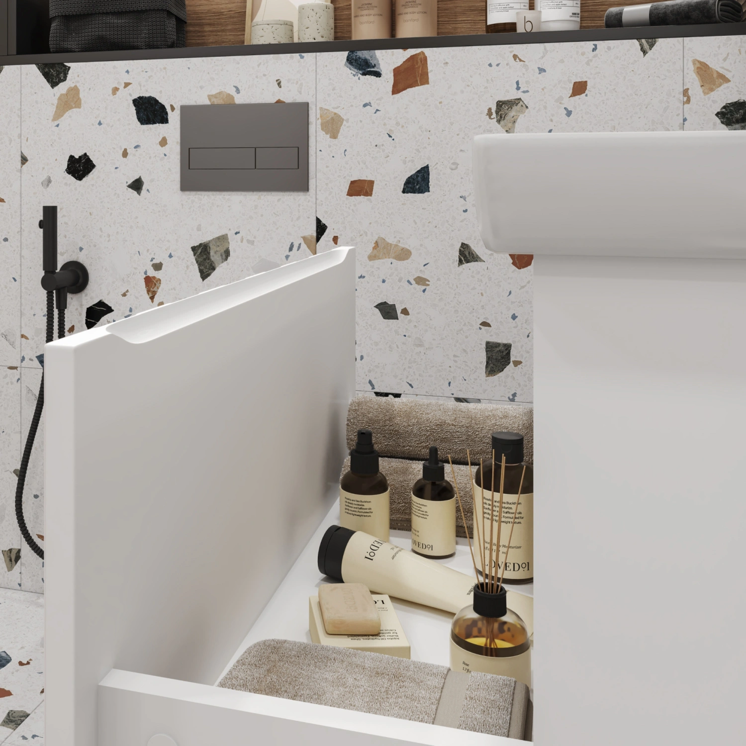 Тумба напольная Vigo Finlay 700-0-2 с раковиной Como 70, 2 ящика, белый от магазина Vanna-Vanna.ru!