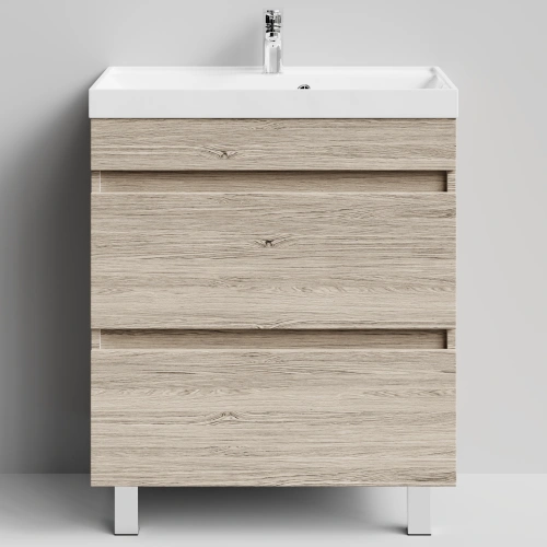 Тумба с раковиной Vod-ok Бест 70  напольная, Дубослив ореховый светлый от магазина Vanna-Vanna.ru!