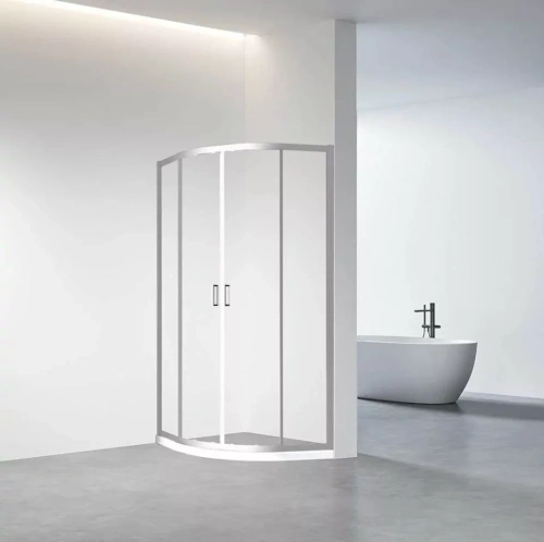 Душевой уголок Veconi RV01-100-01-C7 100х100 без поддона, прозрачное стекло, хром от магазина Vanna-Vanna.ru!