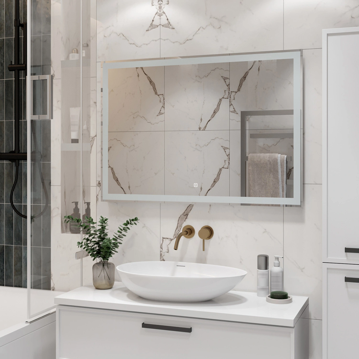 Зеркало Misty Сириус 1000x700 от магазина Vanna-Vanna.ru!