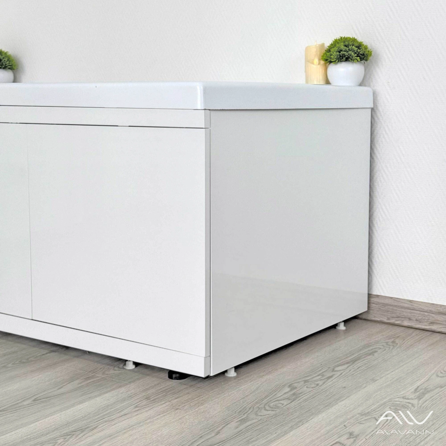 Экран под ванну Alavann Rita 75 торцевой белый от магазина Vanna-Vanna.ru!