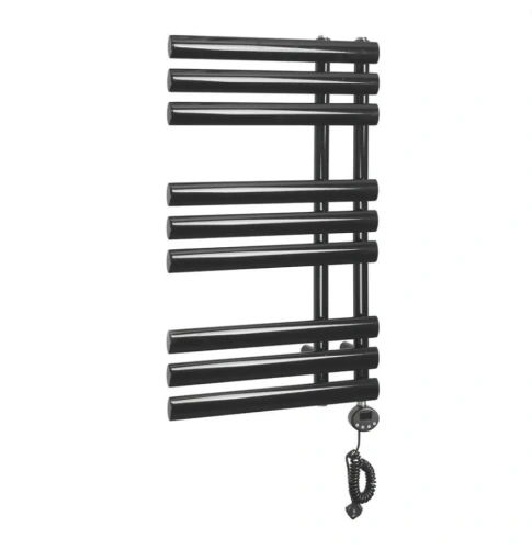 Полотенцесушитель электрический Domoterm Гамма П9 500х820 ER правый, черный матовый от магазина Vanna-Vanna.ru!