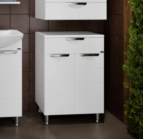 Тумба-комод Санта Родос 60 1 ящик, 2 двери, белая от магазина Vanna-Vanna.ru!