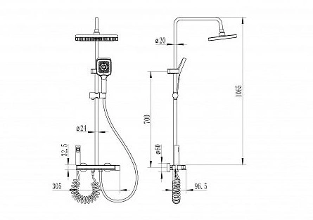 Душевая стойка Ceruttispa NIVES от магазина Vanna-Vanna.ru!