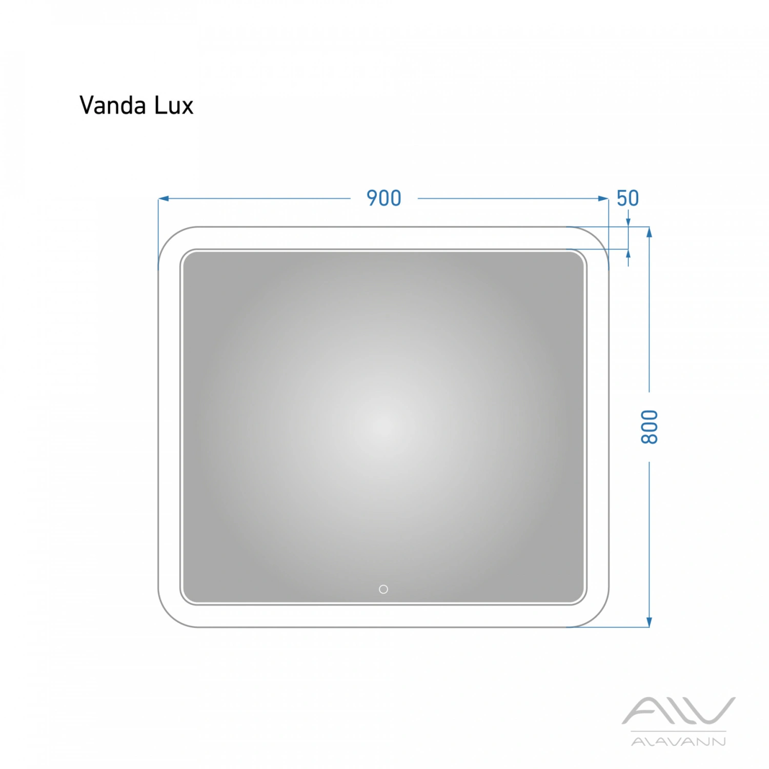 Зеркало Alavann Vanda Lux 90 свет, сенсор от магазина Vanna-Vanna.ru!