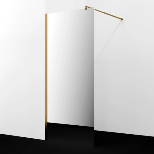 Душевая перегородка Wasserkraft Rur 30W44BG-MR прозрачное стекло, профиль золото матовое от магазина Vanna-Vanna.ru!