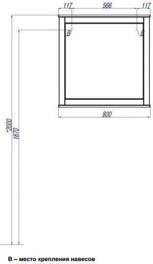 Зеркало Aquaton Леон 80 дуб белый от магазина Vanna-Vanna.ru!