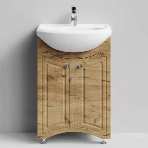 Тумба с раковиной Vod-ok Адам 55 напольная, Дуб Тортуга от магазина Vanna-Vanna.ru!
