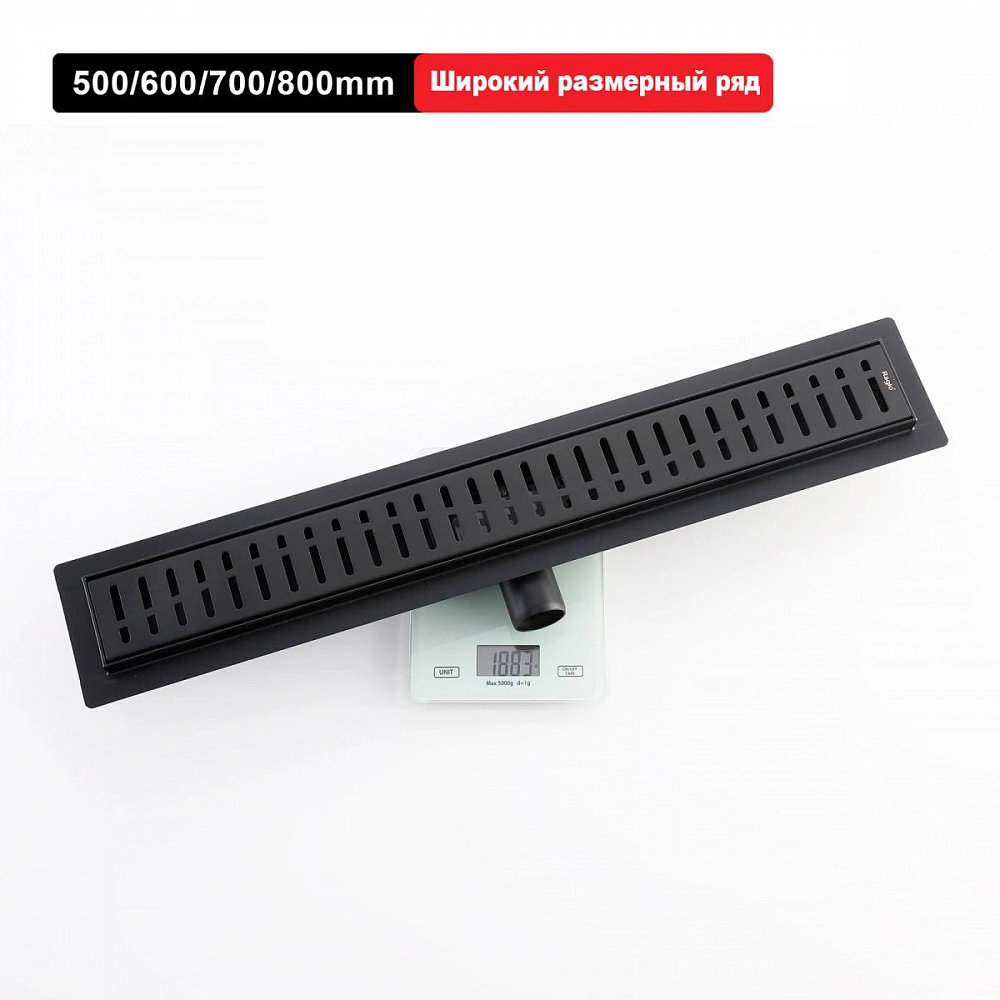 Душевой лоток Raglo R650.50.06, черный от магазина Vanna-Vanna.ru!