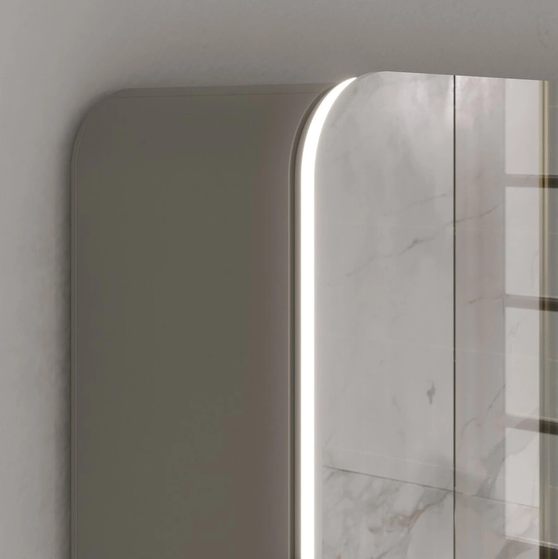 Зеркало-шкаф EQUIL Desert 57 с подсветкой, L, амарок