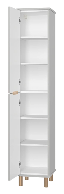 Пенал Brevita Risacca Crema 35 напольный/подвесной, R/L, серый матовый