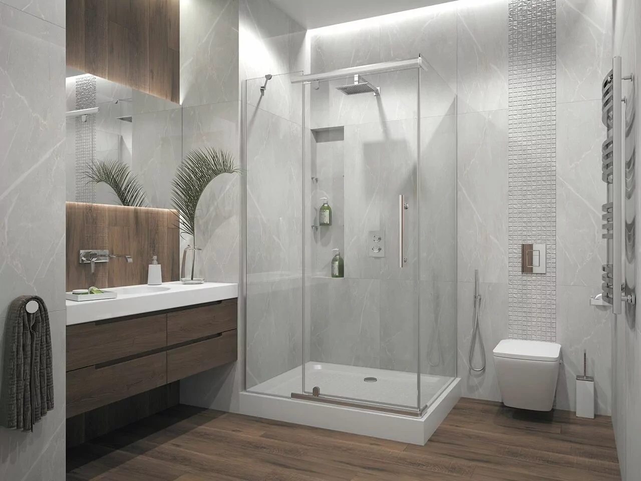 Душевой уголок Erlit ER10112H-C1 120х90 прямоугольный, без поддона, прозрачное стекло, хром