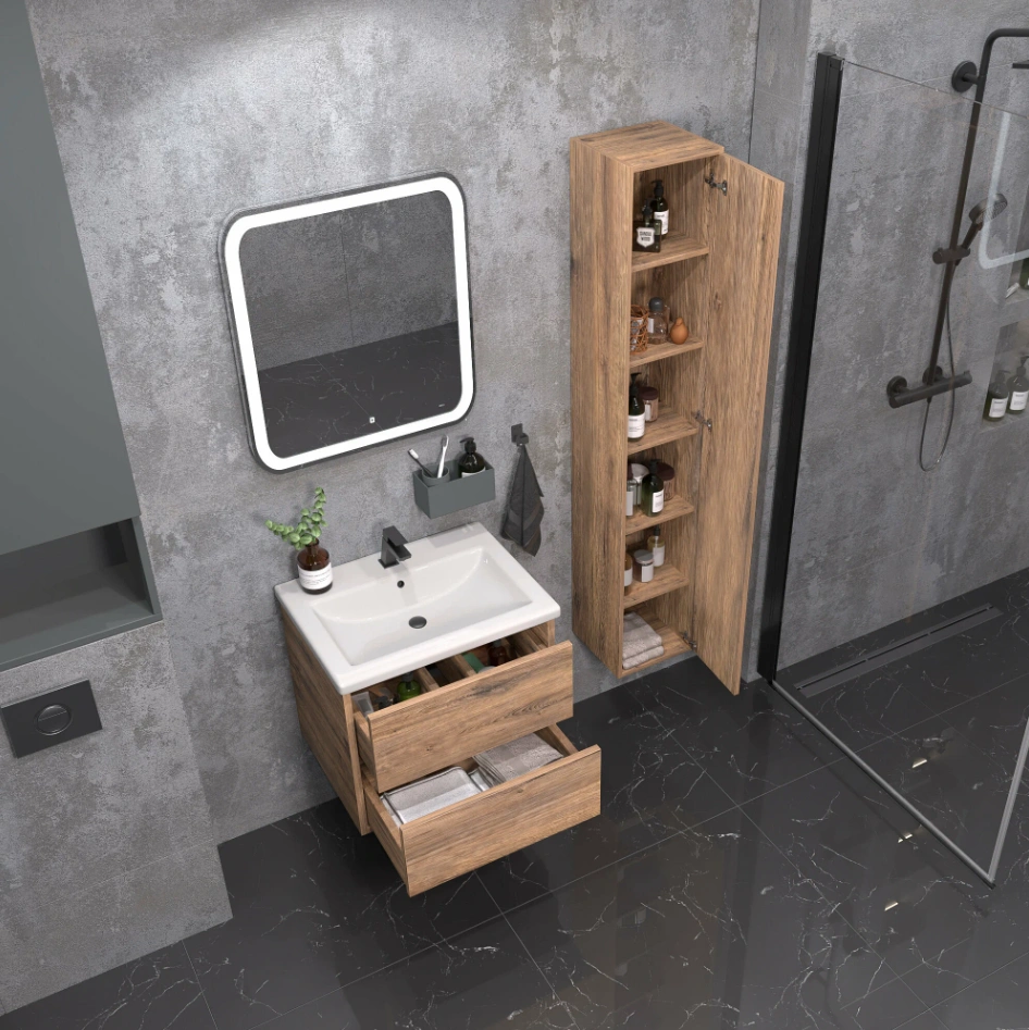 Пенал подвесной SanStar Siva Дуб веллингтон табак