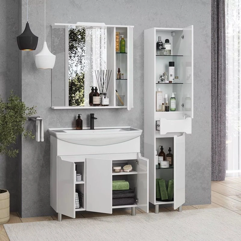 Пенал напольный SanStar Bianca белый