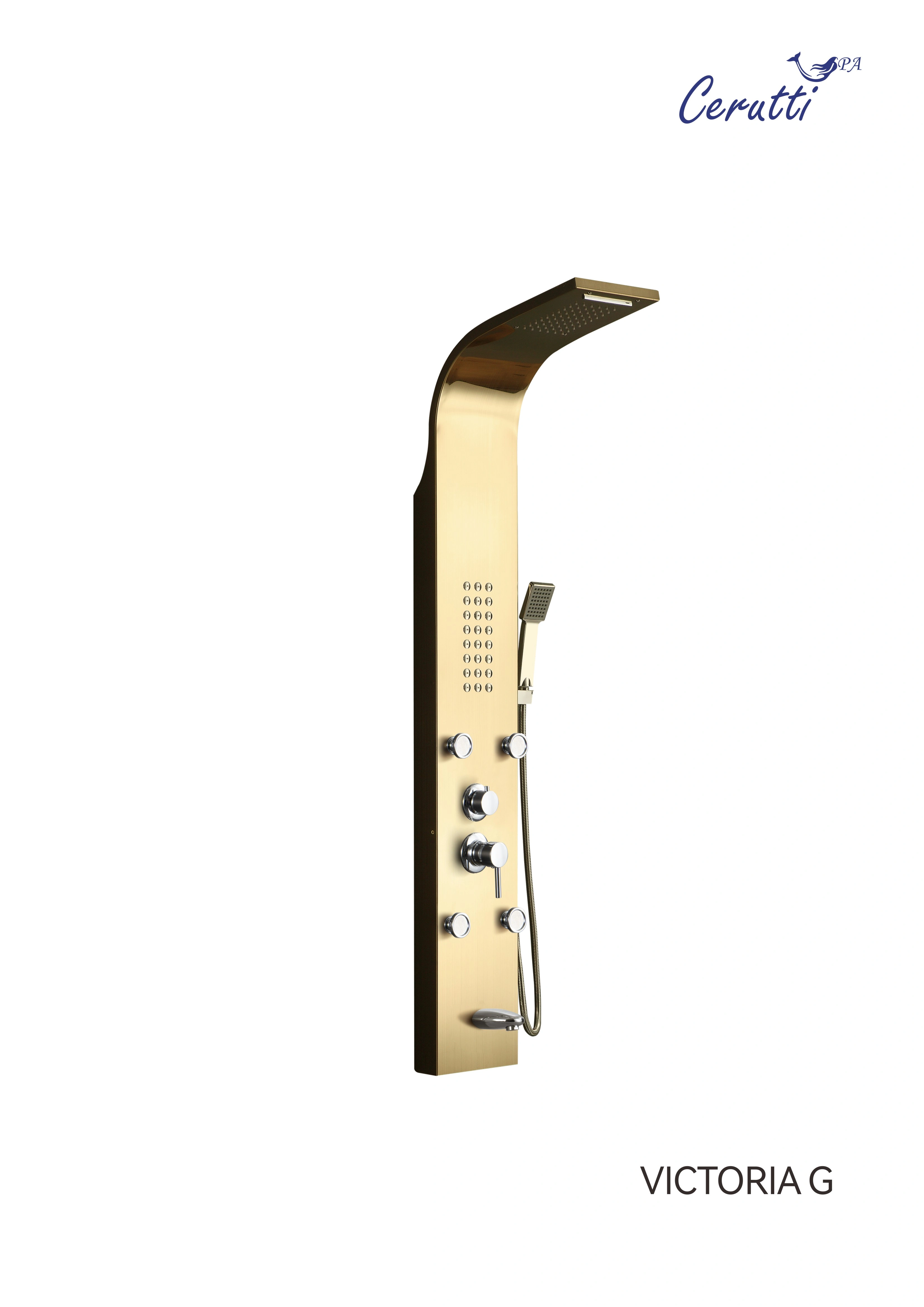 Душевая панель Ceruttispa VICTORIA G CT9978 золото
