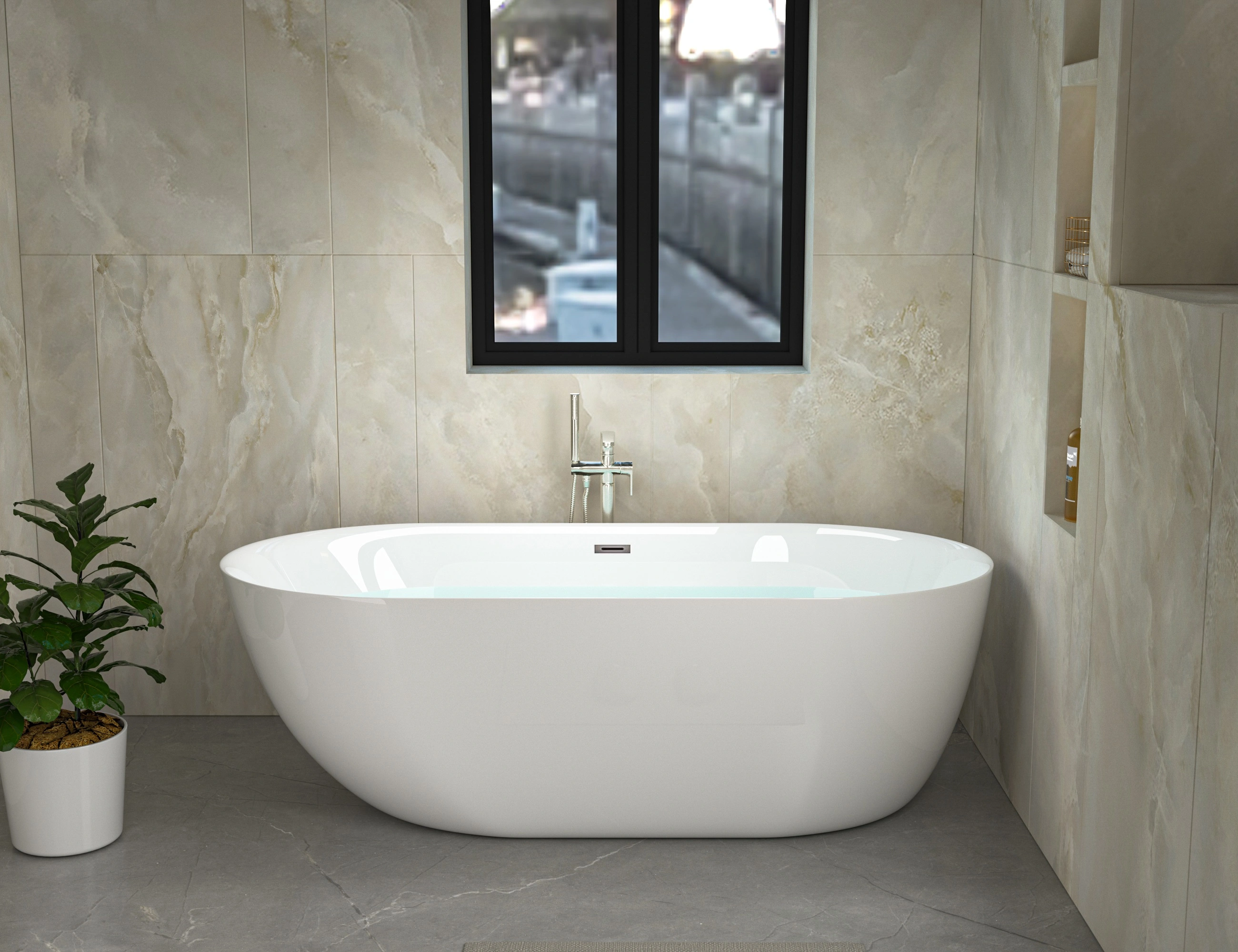 Ванна акриловая Ceruttispa COMO отдельностоящая (1700x750x560)