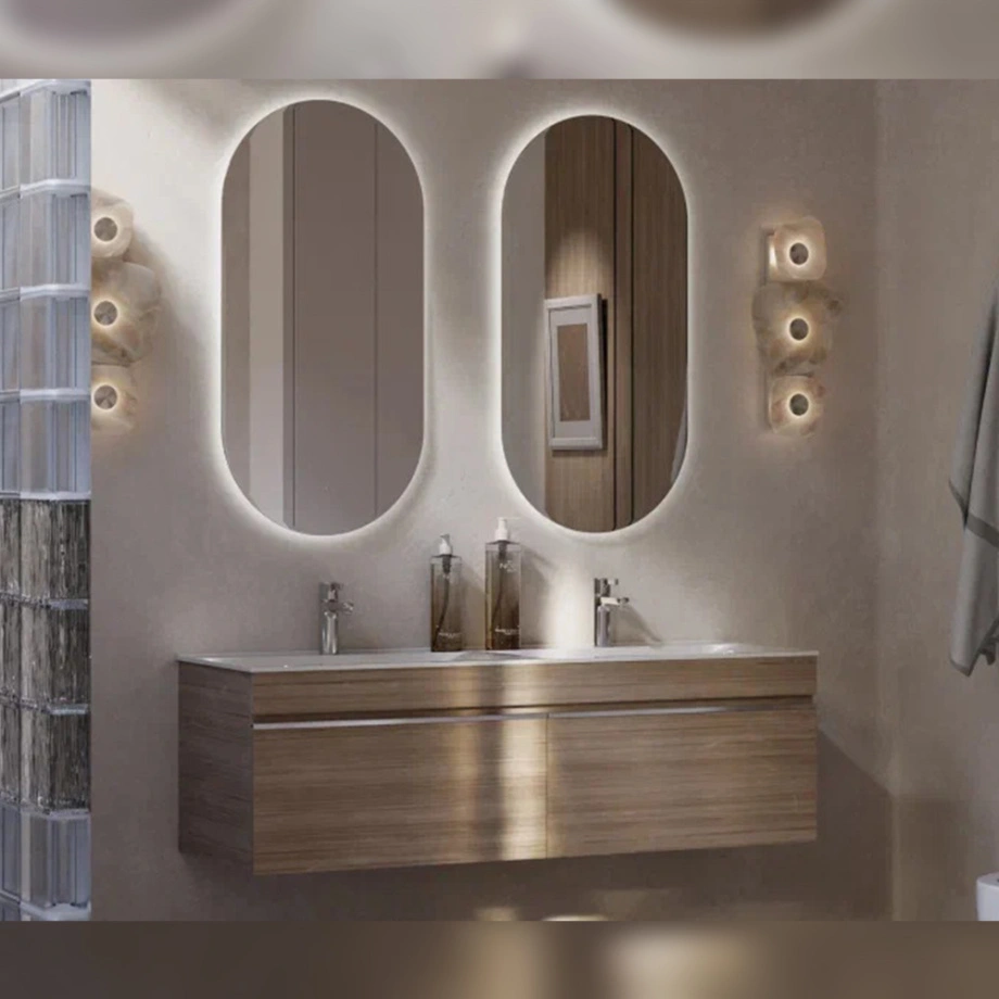 Тумба с раковиной подвесная Velvex Pulsus tp.PUL.PUL.140.2Y дуб сонома, 140 см