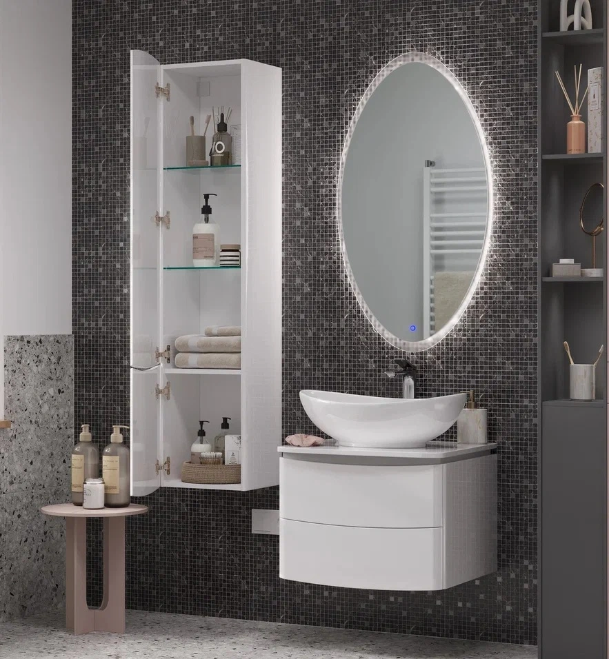 Пенал Velvex Luna 35 см, белый