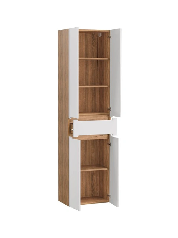 Шкаф-пенал напольный/подвесной SanStar Diva/Модена 50 белый, дуб вотан