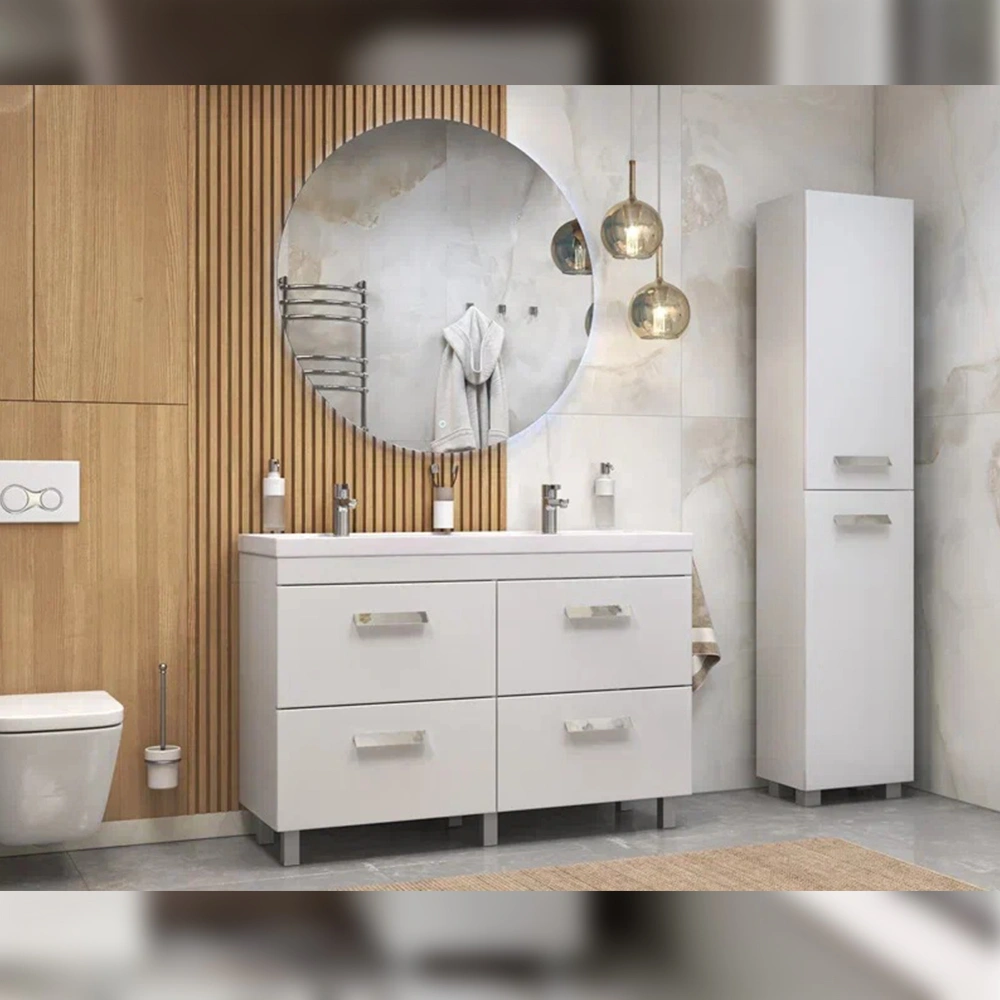 Пенал Velvex Orlando 40 см, белый матовый