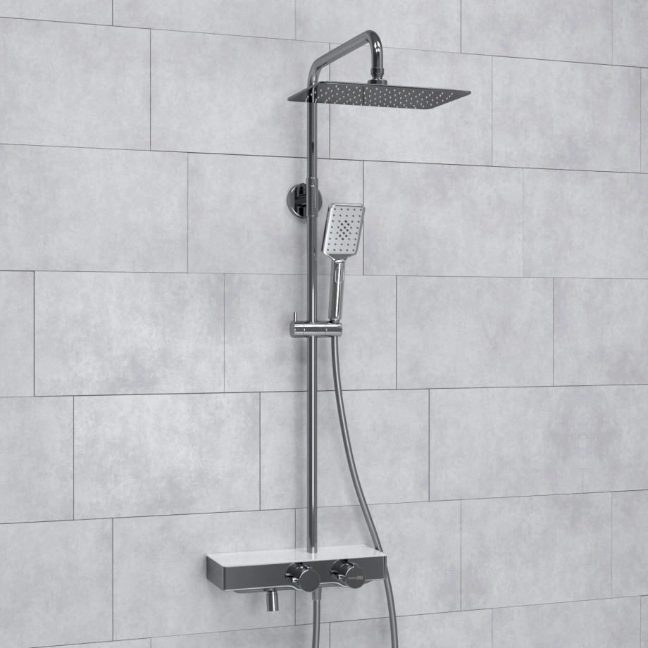 Душевая стойка WasserKraft A113.069.126.CH Thermo хром