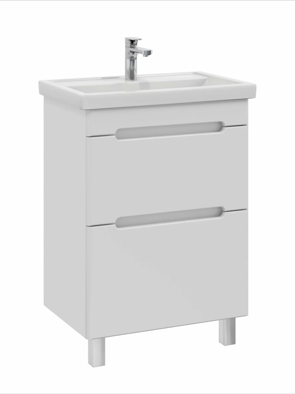 Тумба напольная SanStar Адель 50 с раковиной Moduo 50, белая