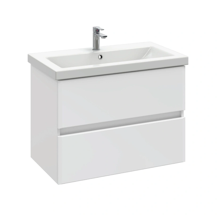 Тумба подвесная SanStar Велья 70 с раковиной Como 70, белая