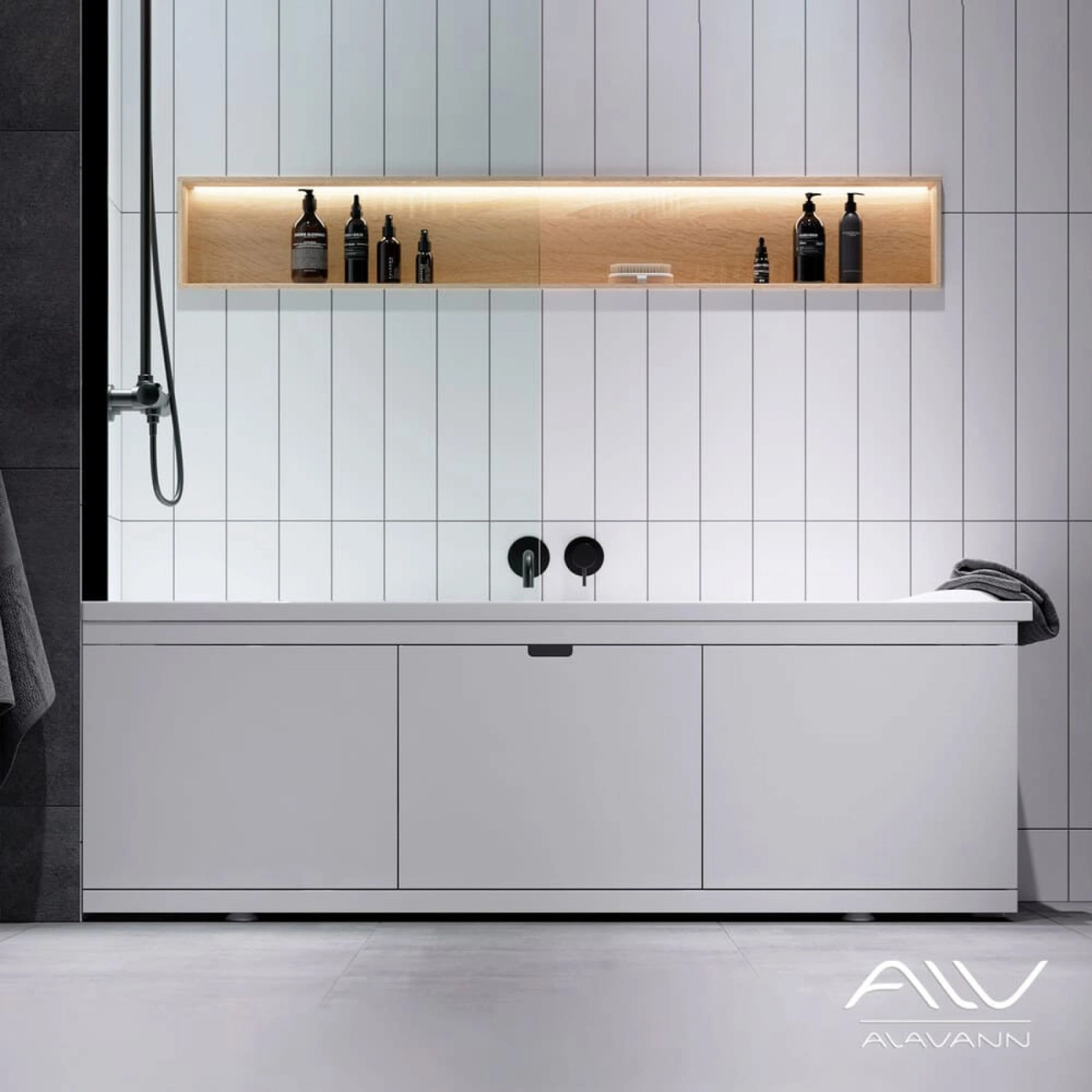 Экран под ванну Alavann Rita AL 170 раздвижной со съемной дверкой белый