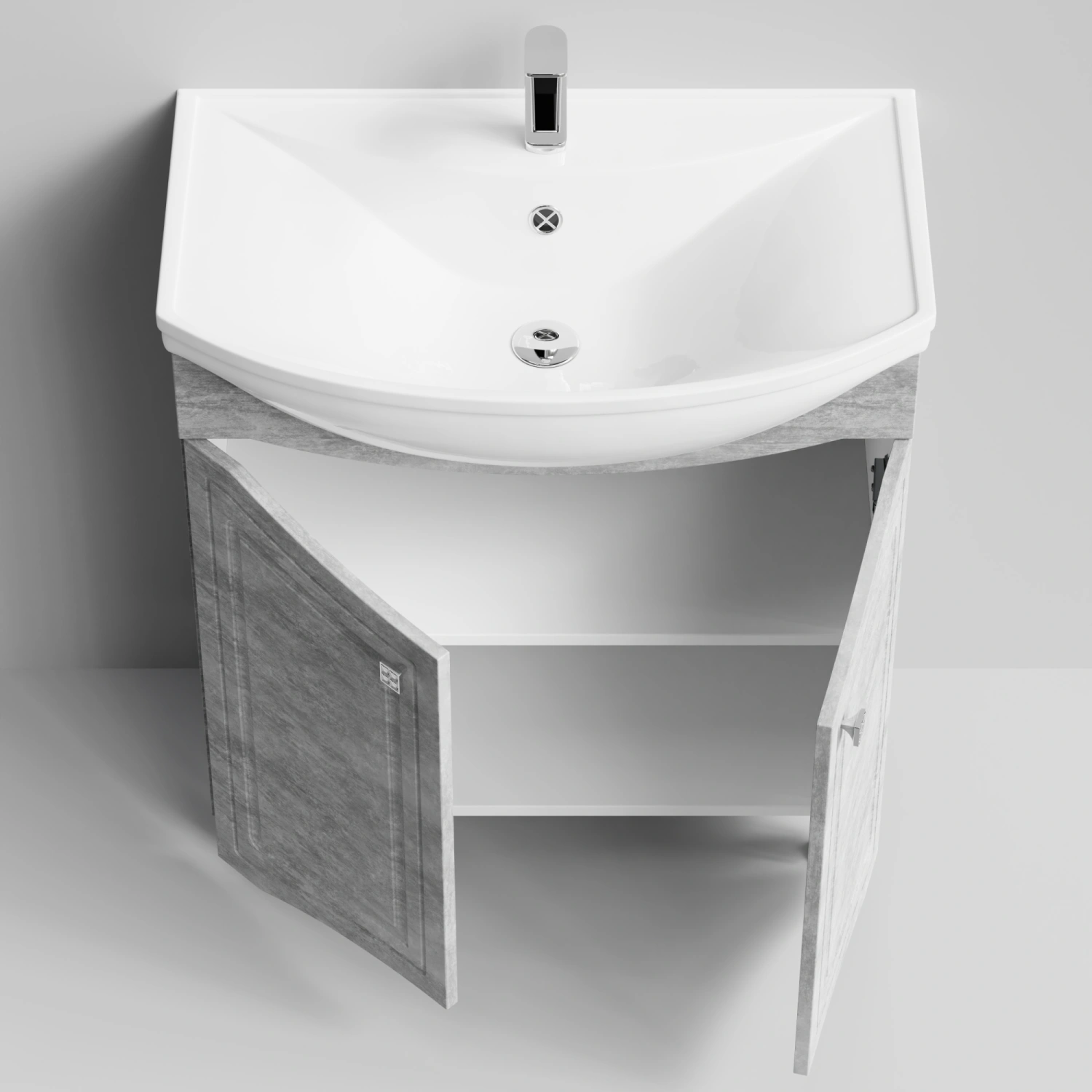 Тумба с раковиной Адам 75 напольная, Горный камень