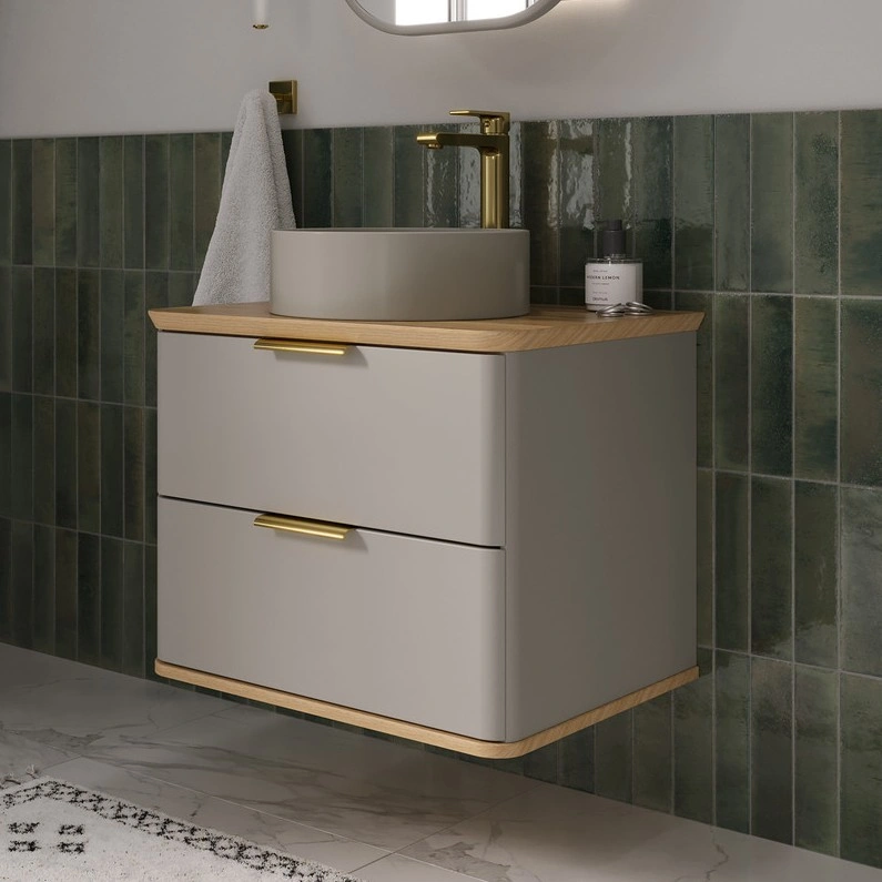 Тумба подвесная со столешницей EQUIL Desert 60 с раковиной 110А (110АMK), амарок