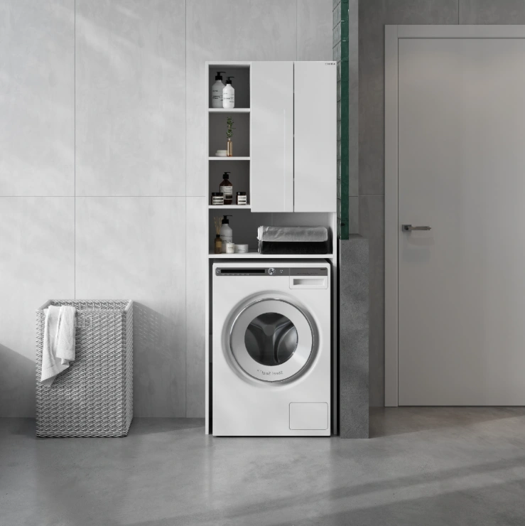 Шкаф-пенал Onika Милтон 67 Нова напольный, для стиральной машины, белый (разборный)