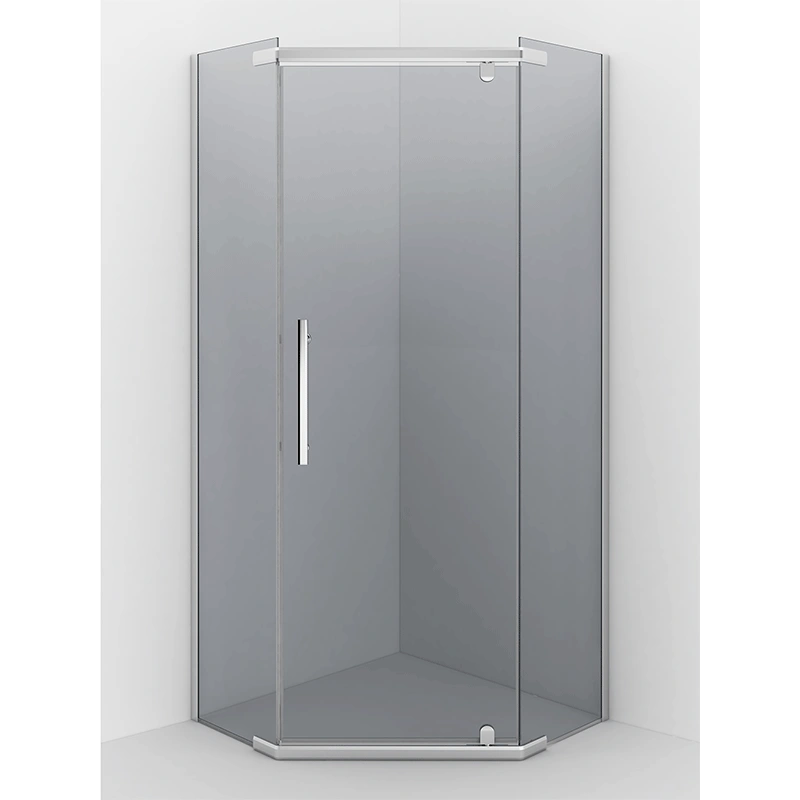 Душевой уголок Erlit ER10110V-C2 100х100 пятиугольный, без поддона, тонированное стекло, хром