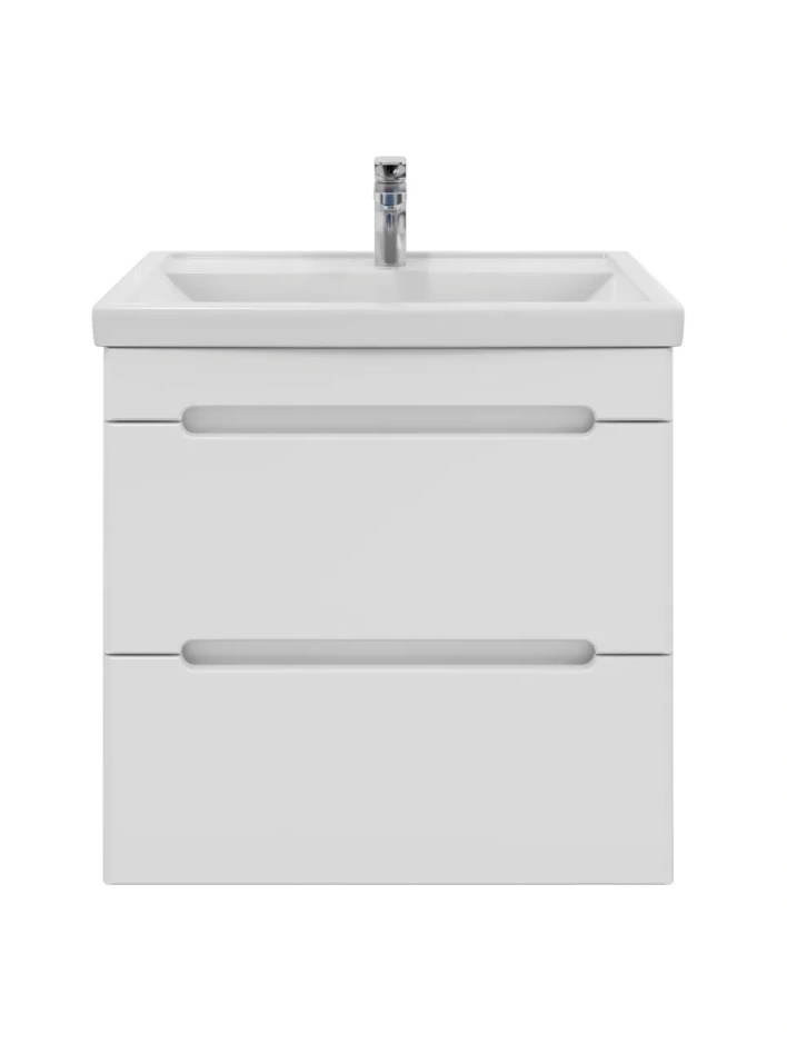 Тумба подвесная SanStar Адель 80 с раковиной Фест 80, белая