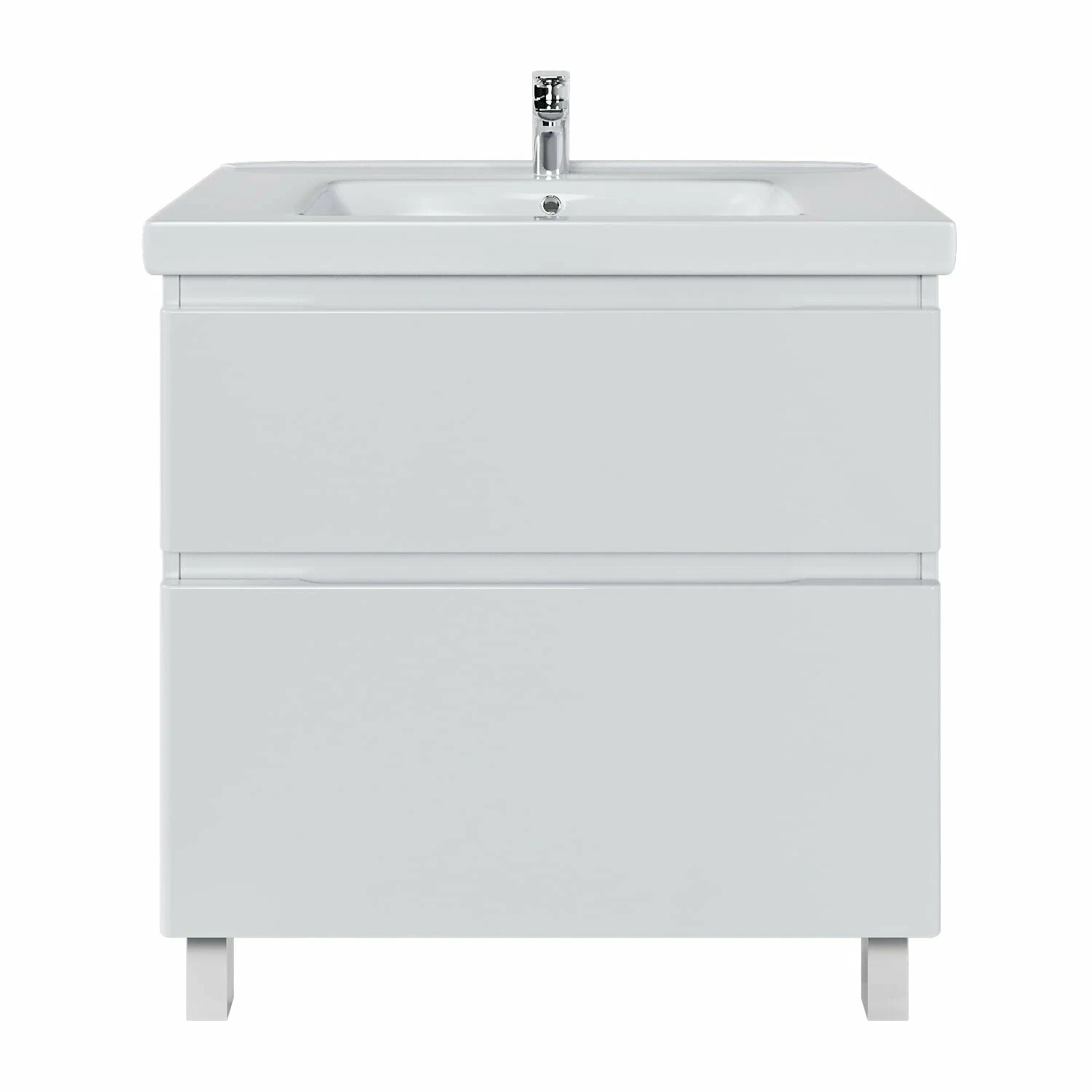 Тумба напольная SanStar Riana 80 с раковиной Гармония 80, белая