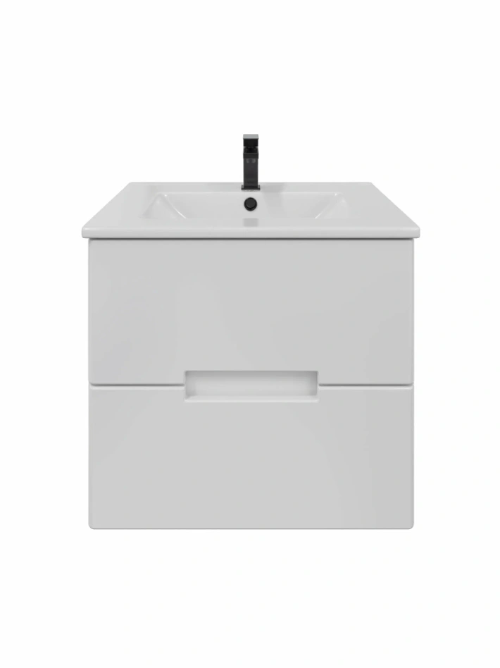 Тумба подвесная SanStar Ориана 60 с раковиной Como 60, белая