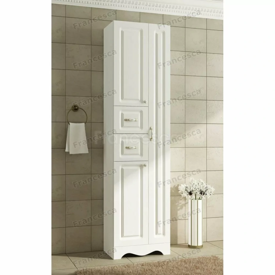 Пенал Francesca Империя 50 напольный, белый