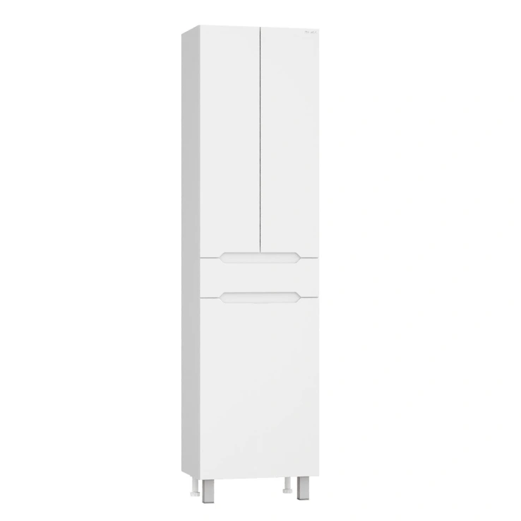 Пенал Onika Айленд 50 напольный, белый, с бельевой корзиной