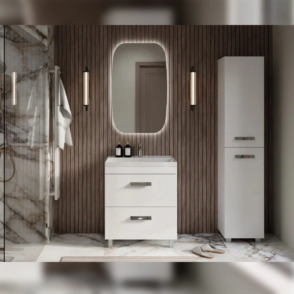 Пенал Velvex Orlando 40 см, белый матовый