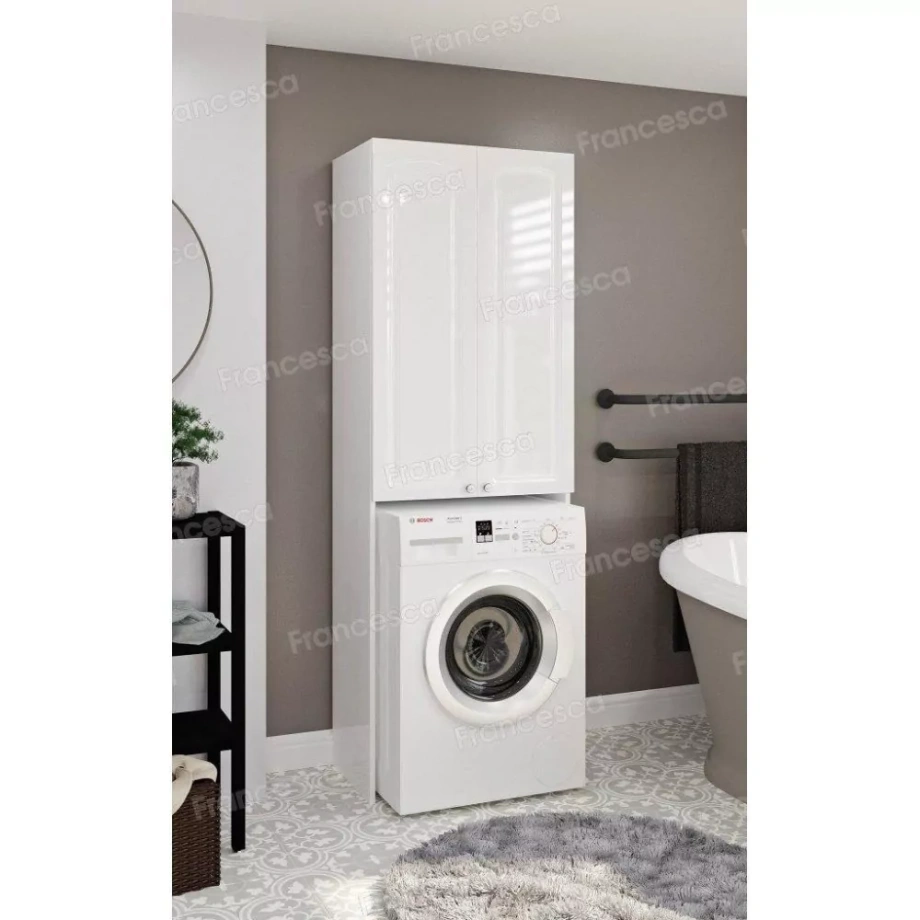 Шкаф-пенал Francesca Империя 67 напольный, для стиральной машины, белый