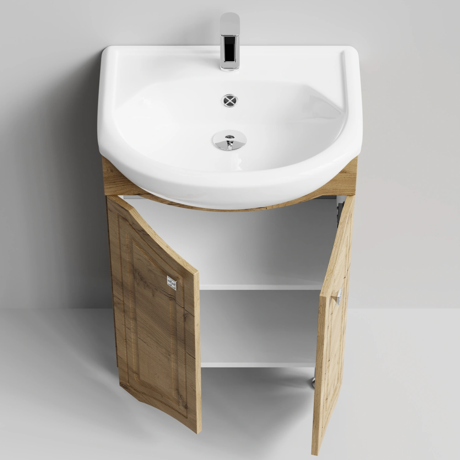 Тумба с раковиной Адам 55 напольная, Дуб Тортуга