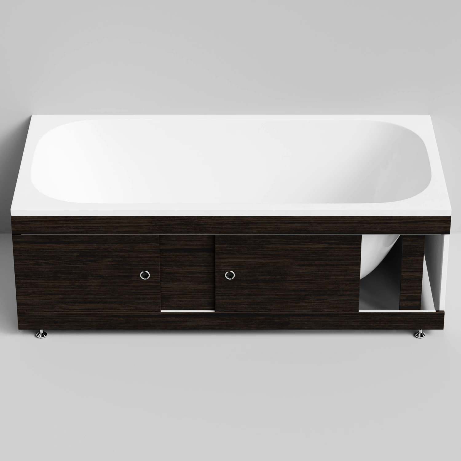 Экран под ванну купе Vod-ok 170 раздвижной венге