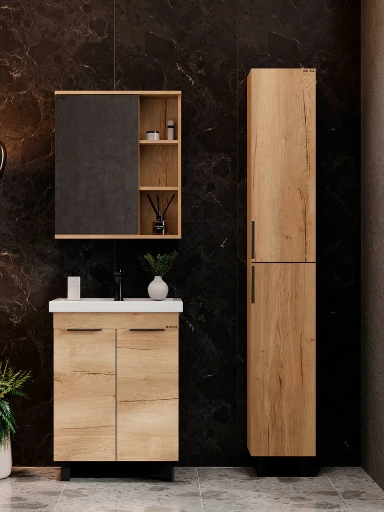 Пенал Onika Легран 30.10 L/R напольный, дуб галифакс