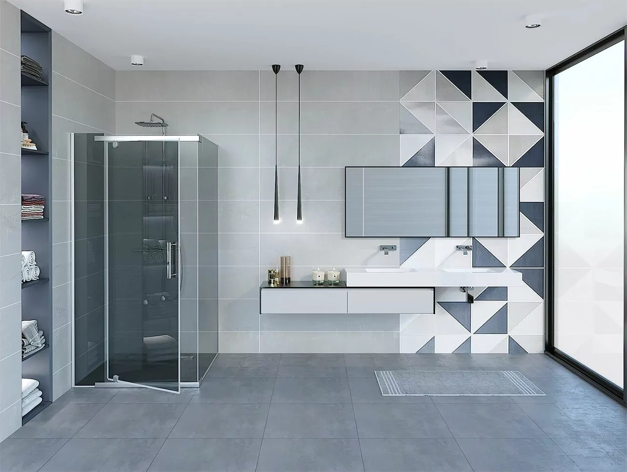 Душевой уголок Erlit ER10109H-C2 90х90, квадратный, без поддона, тонированное стекло, хром