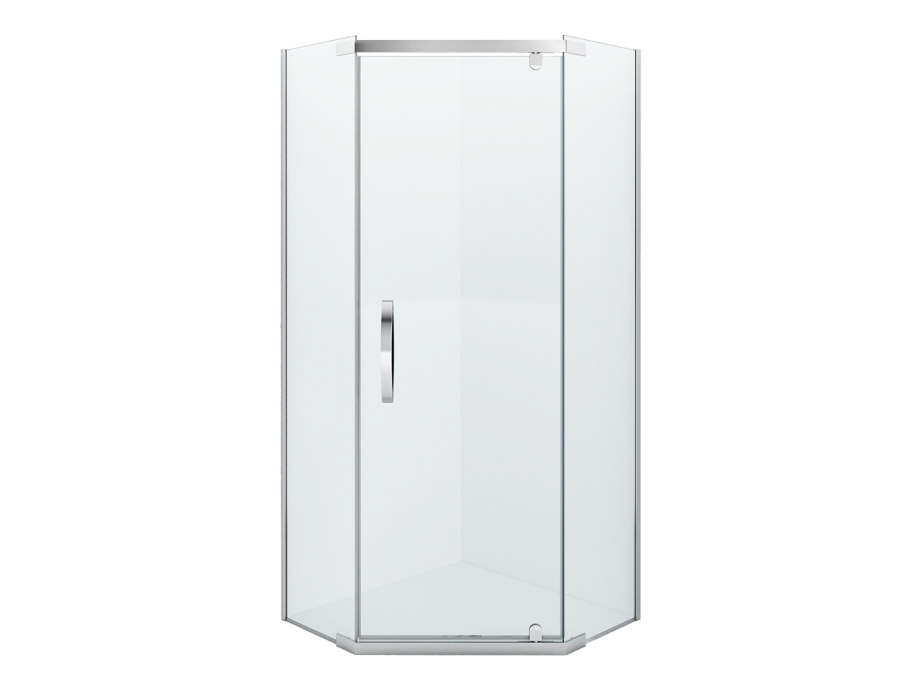 Душевое уголок Alex Baitler AB215-90 90х90 пятиугольный, без поддона, прозрачное стекло, хром