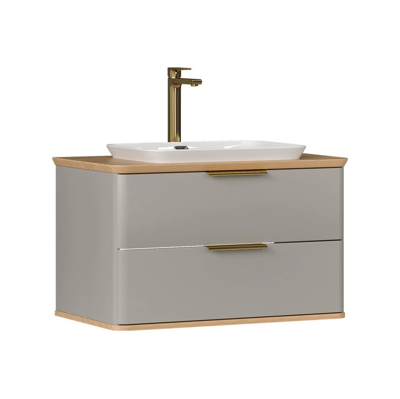 Тумба подвесная со столешницей EQUIL Desert 80 с раковиной (Е408D), амарок