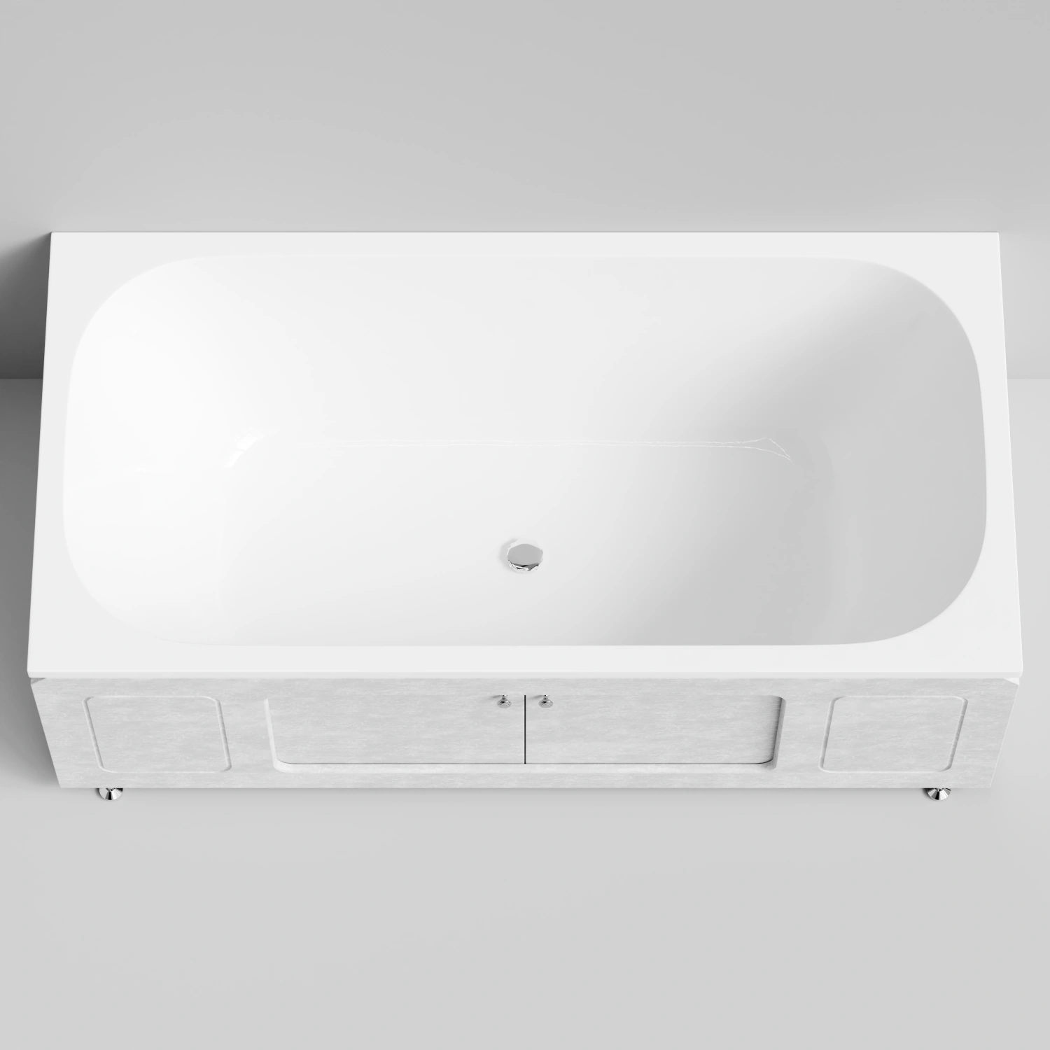 Экран под ванну Vod-ok Лидер 170 раздвижной Белый камен