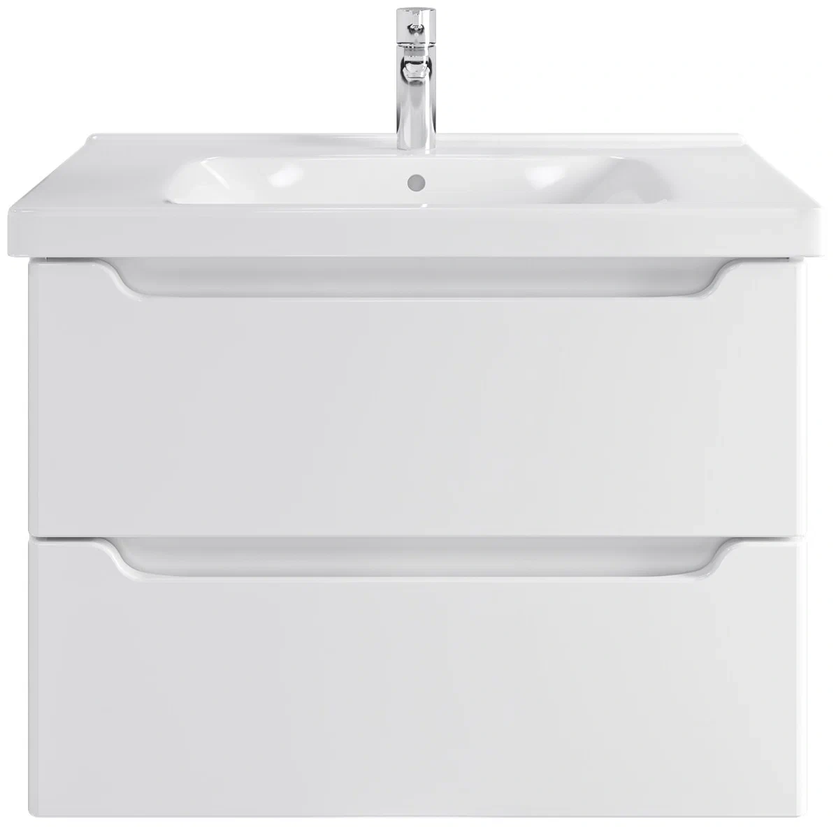 Тумба подвесная SanStar Lanciano 80 с раковиной Гармония 80, белая