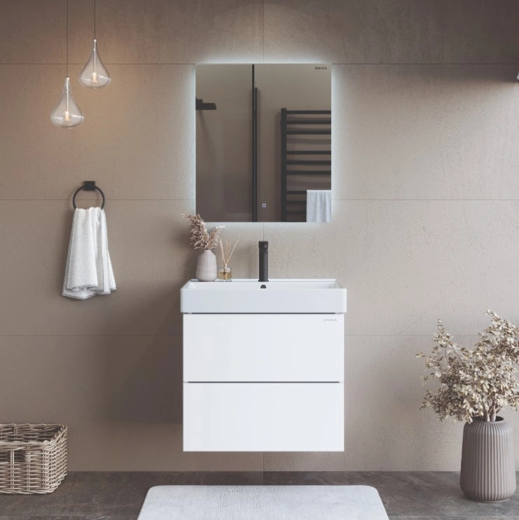 Тумба подвесная Onika Эсквана 65 с раковиной Вилис 65, белый